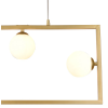 PENDENTE BALANÇO DOURADO E BRANCO (D)60CM (A)30CM 3XG9 75W - TR003
