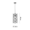 PENDENTE ARCHE D 22CM X 47CM 3XE14 127V / 220V DOURADO E TRANSPARENTE - MR005