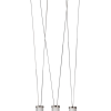 PENDENTE ÁGUA NICKEL E TRANSPARENTE E BRANCO (D)40CM (A)38.5CM 3X7W 3000K 9 - RE015M