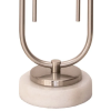BASE PARA ABAJUR MONACO NIQUELADO E BRANCO (D)14CM (A)42CM 1XE27 40W - GL015N