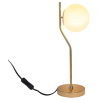 ABAJUR VIVA DOURADO E BRANCO (D)17CM (A)49CM 1XE27 BOLINHA 5W - SQ007