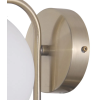 ARANDELA PETIT POA DOURADO E BRANCO (C)20CM (L)15CM (A)17CM 1XE27 BOLINHA 5W - SQ005