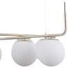 PENDENTE PETIT POA DOURADO E BRANCO (D)90CM (A)28CM 8XE27 BOLINHA 40W - SQ003