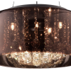 PENDENTE / PLAFON SOHO CROMADO TRANSPARENTE E COBRE (D)40CM (A)23CM 5XG9 125W - PD002CO