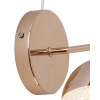 ARANDELA MEDIA LUNA DOURADO E TRANSPARENTE (C)18CM (L)12CM (A)27.5CM 1X6W 3000K 300LM - HM004