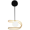 PENDENTE BEAT PRETO E DOURADO (C)26CM (L)12CM (A)18CM  1X25W   G9