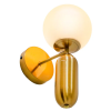 ARANDELA CUICA BRONZE E BRANCO (C)15CM (L)21CM (A)34CM 1XE27 BOLINHA 25W - HL016