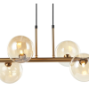 PENDENTE ABAPORU BRONZE E CHAMPAGNE (C)31CM (L)95CM (A)28CM 6XG9 150W - HL003G