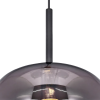 PENDENTE TRES PRETO E FUME (D)30CM (A)42.5CM 1XE27 40W - HC016