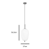 PENDENTE TRES DOURADO E BRANCO (D)27CM (A)59.5CM 1XE27 40W - HC015G
