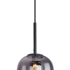PENDENTE TRES PRETO E FUME (D)27CM (A)59.5CM 1XE27 40W - HC015