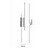 ARANDELA / PLAFON TEC DOURADO E BRANCO (C)78CM (L)18CM (A)6CM 1X20W 3000K 1350LM - GD013G