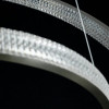 PENDENTE OCA NICKEL E TRANSPARENTE (D)60 + 40CM (A)4CM 32W +22W 3000K 2970LM - GD002NK