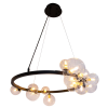 PENDENTE VERSUS PRETO E TRANSPARENTE (D)85CM 14X7W G9