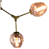 PENDENTE ORBE DOURADO E CHAMPAGNE (C)150CM (L)40CM (A)95CM 9XE27 360W - KY001LG