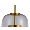 ABAJUR MIA DOURADO E TRANSPARENTE (D)26CM (A)56CM 1X1W 3000K 300LM LED