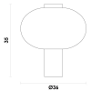 ABAJUR MIRAGE COBRE E CHAMPANHE (D)36CM (A)35CM 1X1W 3000K 300LM LED