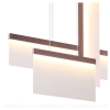 PENDENTE PATUÁ BRANCO E MARROM (C)9CM (L)81CM (A)66CM 12W + 18W + 24W 2700K - CD005