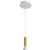 PENDENTE PITUCO BRANCO E DOURADO E BRANCO (D)9CM (A)26CM 1XGU10 10W - ML016GW