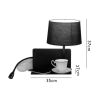 ARANDELA TUTI PRETO E PRETO (C)26CM (L)35CM (A)36CM 1XE27 + LED 43W - ML011B