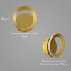 ARANDELA GINGA DOURADO E BRANCO (D)17CM (L)10.5CM (A)17CM 1X6W 3000K 300LM - BB025