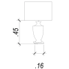 BASE PARA ABAJUR CLASSIC CROMADO E TRANSPARENTE (C)16CM (L)11CM (A)45CM 1XE27 40W - XL1121