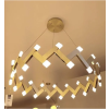 PENDENTE SARAU DOURADO (D)82.5CM (A)19.8CM 32X1.4W 3000K 2800LM - HS002