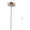 PENDENTE PETIT POA DOURADO E BRANCO (D)90CM (A)28CM 8XE27 BOLINHA 40W - SQ003