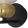 ARANDELA GUARANA BRONZE E PRETO E TRANSPARENTE (C)13.4CM (L)20.8CM (A)19.5CM 1XG9 5W - HC006