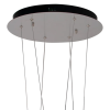 PENDENTE ÁGUA NICKEL E TRANSPARENTE E BRANCO (D)40CM (A)38.5CM 3X7W 3000K 9 - RE015M