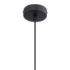 PENDENTE TRES PRETO E FUME (D)30CM (A)42.5CM 1XE27 40W - HC016