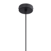 PENDENTE TRES PRETO E FUME (D)27CM (A)59.5CM 1XE27 40W - HC015