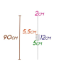 ARANDELA / PLAFON TEC BRANCO (C)90CM (L)2CM 1X15W 3000K 980LM - GD011LW