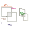 ARANDELA / PLAFON TEC PRETO (C)41CM (L)41CM (A)4CM 1X45W 3000K 2450LM - GD010B