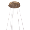 PENDENTE OCA DOURADO E TRANSPARENTE (D)80+60CM (A)4CM 42W + 32W 3000K 4356LM - GD003