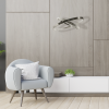 PENDENTE OCA NICKEL E TRANSPARENTE (D)60 + 40CM (A)4CM 32W +22W 3000K 2970LM - GD002NK