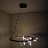 PENDENTE VERSUS PRETO E TRANSPARENTE (D)85CM 14X7W G9