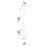 PENDENTE PITUCO BRANCO E DOURADO E BRANCO (D)9CM (A)26CM 1XGU10 10W - ML016GW