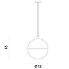 Pendente Media Luna Preto e Transparente (d)12cm (a)13.5cm 1x6w 3000k 300lm - HM003B