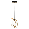 PENDENTE BEAT PRETO E DOURADO (C)26CM (L)12CM (A)18CM  1X25W   G9