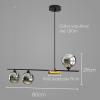 PENDENTE BAMBU PRETO (C)80CM (L)19CM (A)29CM 3XG9 75W - HL017SB