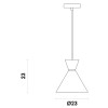 PENDENTE SET BRANCO E NICKEL (D)23CM (A)23CM 1X40W E27