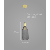 PENDENTE COPPER PRETO E DOURADO (D)12CM (A)31CM 1XE27 40W - XN004G