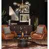 PENDENTE ASTRO 9XG9 FUMÊ - DOURADO 68X48CM (LÂMPADAS NÃO INCLUSAS)