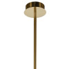 PENDENTE PÉTRA DOURADO E TRANSPARENTE (D)54CM (A)31CM 3X6W 3000K 900LM - OC009