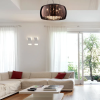 PENDENTE / PLAFON SOHO CROMADO TRANSPARENTE E COBRE (D)40CM (A)23CM 5XG9 125W - PD002CO