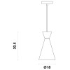 PENDENTE SET PRETO E COBRE (D)18CM (A)3.5CM 1X40W E27