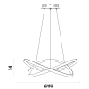 PENDENTE NODO ROSE GOLD (D)50CM (A)15CM 1X36W 3000K 1188LM LED