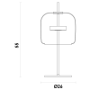 ABAJUR MIA DOURADO E FUME (D)26CM (A)56CM 1X1W 3000K 300LM LED