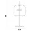 ABAJUR MIA DOURADO E TRANSPARENTE (D)26CM (A)56CM 1X1W 3000K 300LM LED